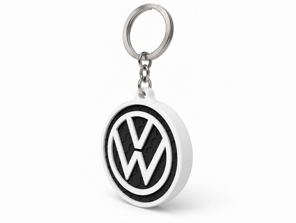 Breloc auto Volkswagen logo cu lanț și inel