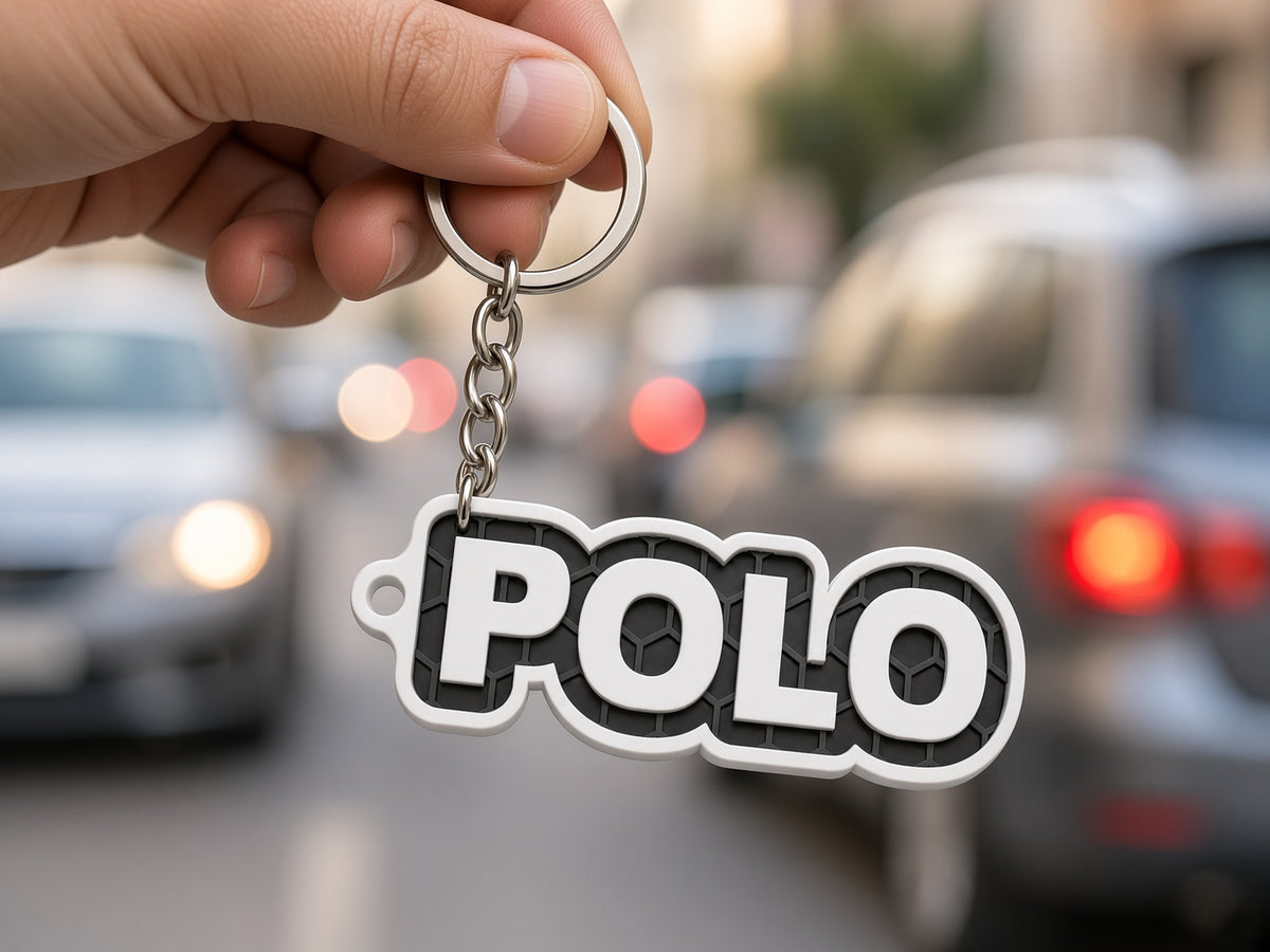 Breloc auto Volkswagen Polo cu lanț și inel