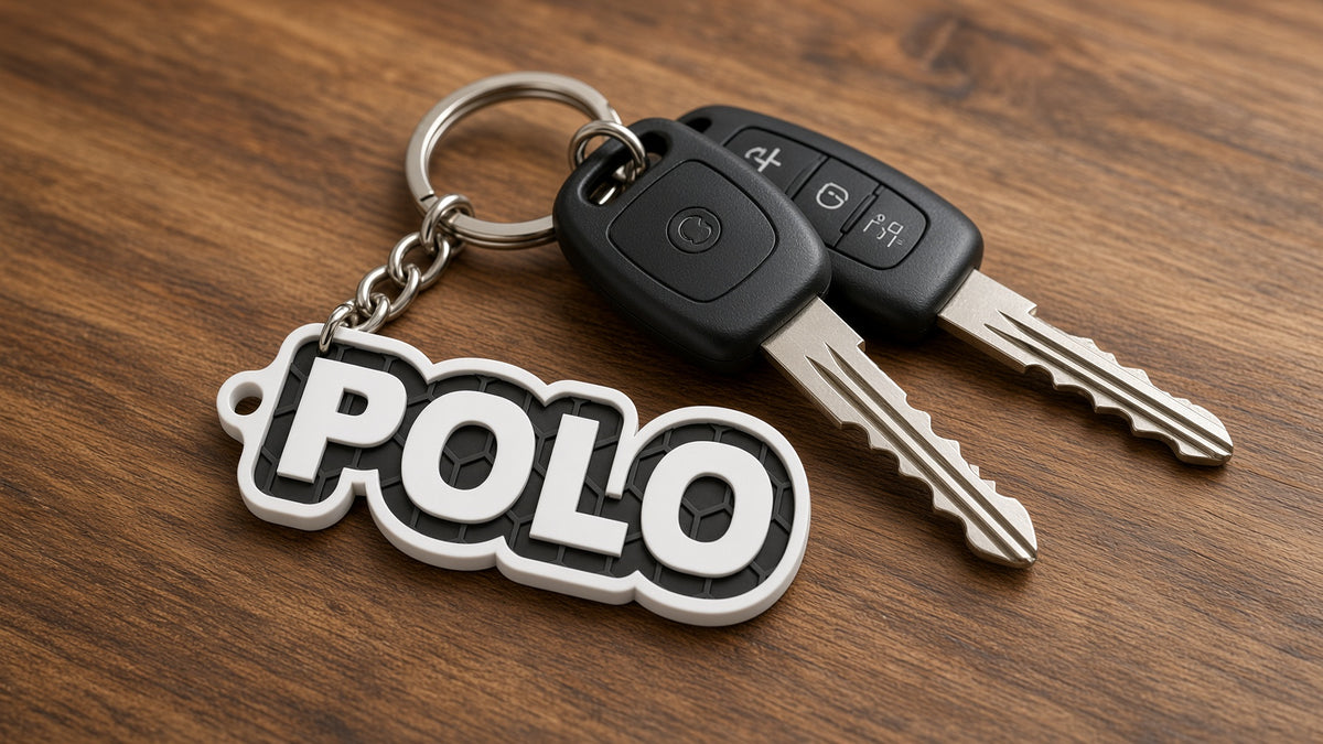 Breloc auto Volkswagen Polo cu lanț și inel