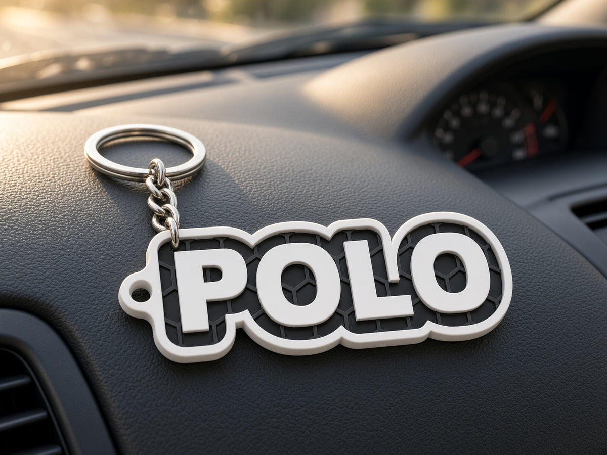 Breloc auto Volkswagen Polo cu lanț și inel