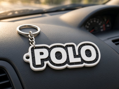 Breloc auto Volkswagen Polo cu lanț și inel