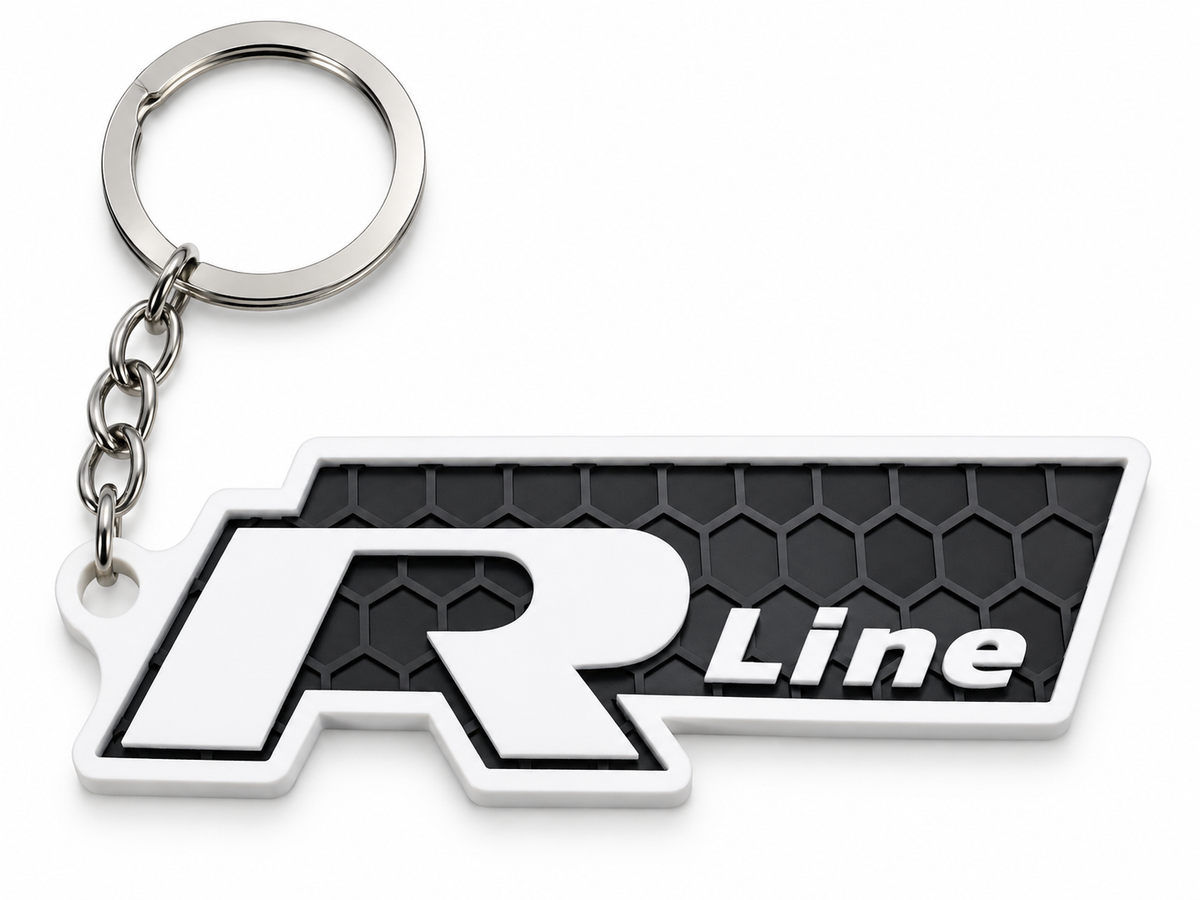 Breloc auto Volkswagen R-Line cu lanț și inel