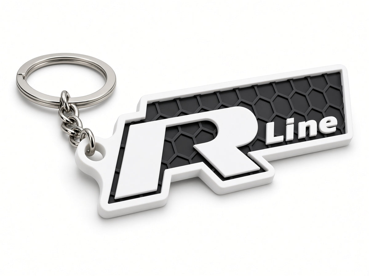 Breloc auto Volkswagen R-Line cu lanț și inel