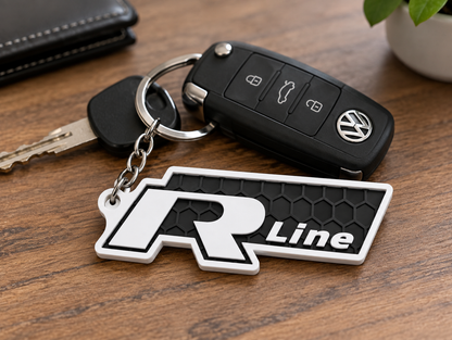 Breloc auto Volkswagen R-Line cu lanț și inel