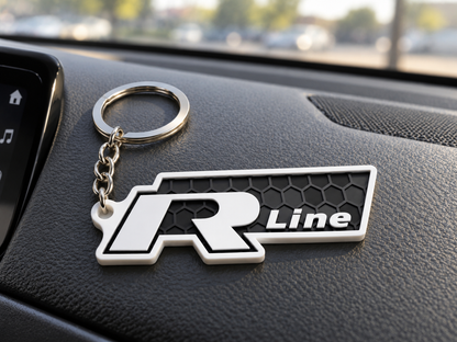 Breloc auto Volkswagen R-Line cu lanț și inel