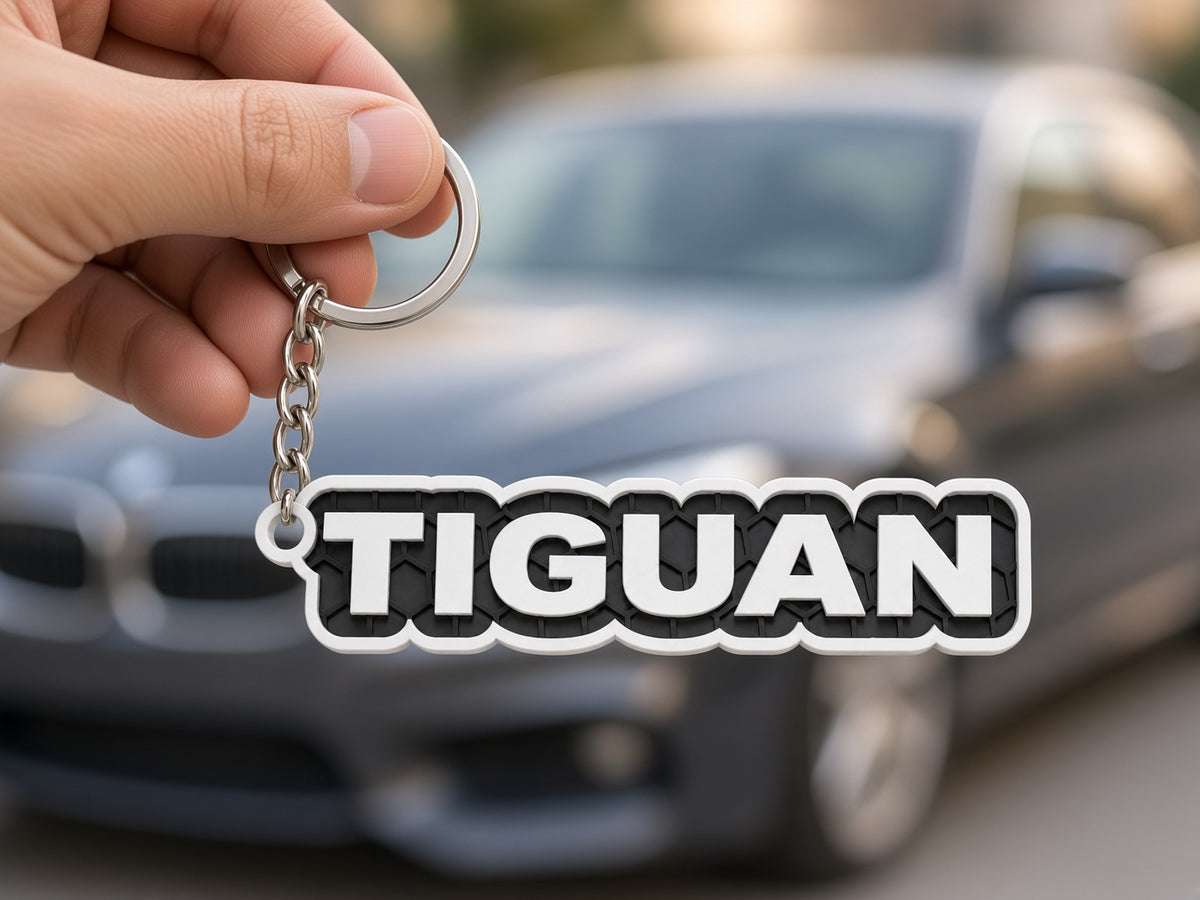 Breloc auto Volkswagen Tiguan cu lanț și inel