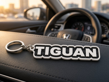 Breloc auto Volkswagen Tiguan cu lanț și inel