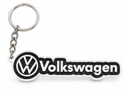 Breloc auto Volkswagen inscripție cu lanț și inel