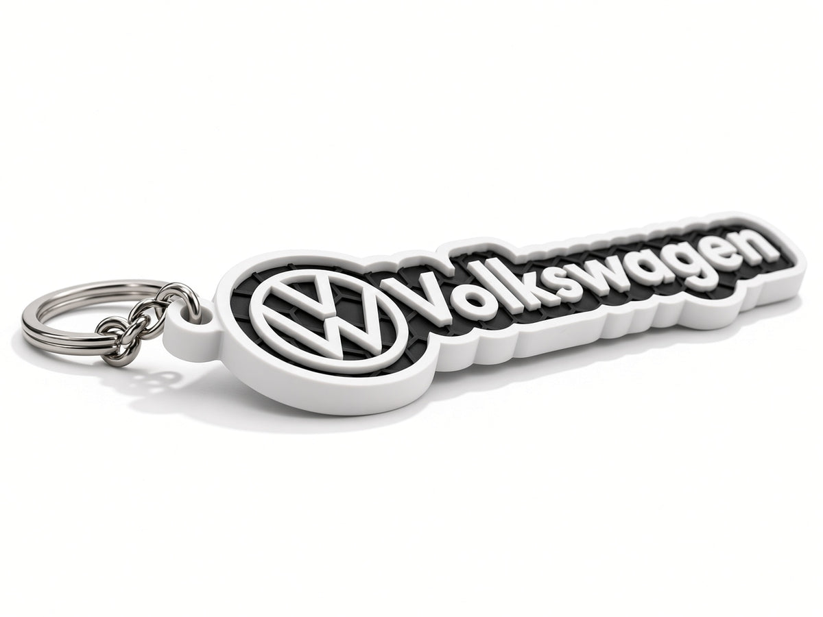 Breloc auto Volkswagen inscripție cu lanț și inel