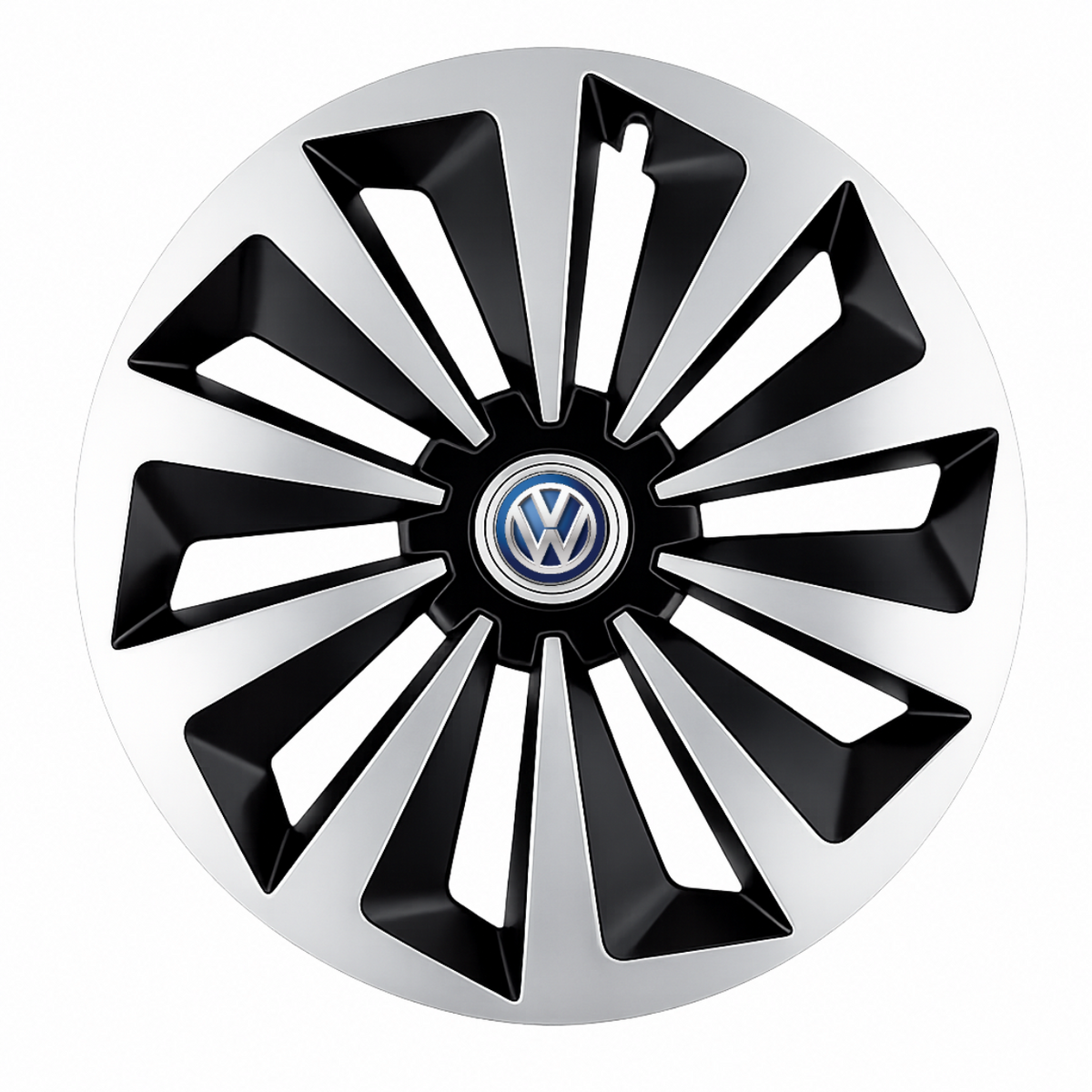 Set 4 capace roti Fox Gri-Negru R15 Compatibil Cu Volkswagen