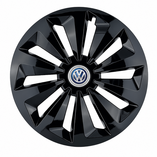 Set 4 capace roti Fox negru R15 Compatibil Cu Volkswagen