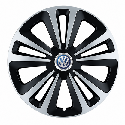 Set 4 Capace Roti Terra Gri-Negru R15 Compatibil Cu Volkswagen