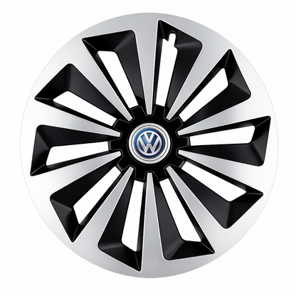 Set 4 capace roti Fox Gri-Negru R17 pentru gama auto Volkswagen
