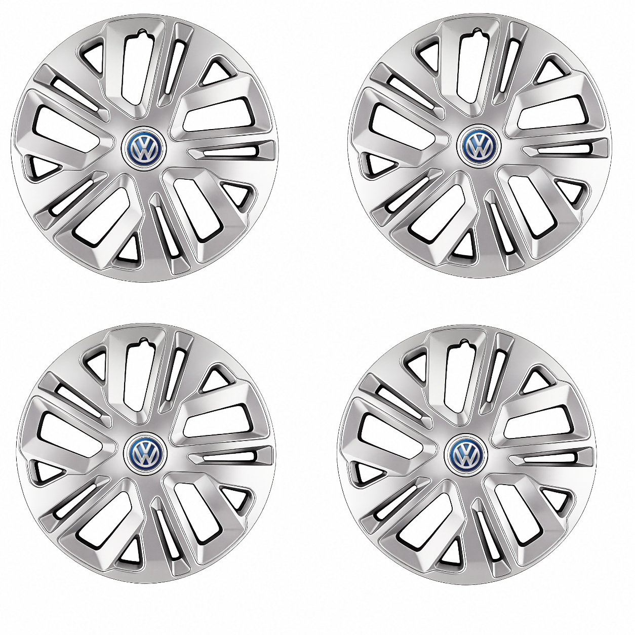 Set 4 Capace Roti 15 inchi (R15) Raven Gri, Compatibile Cu Volkswagen