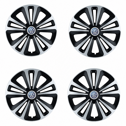 Set 4 Capace Roti Terra Gri-Negru R15 Compatibil Cu Volkswagen