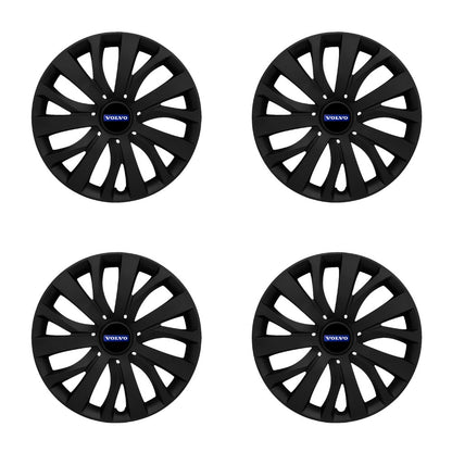 Set 4 capace roti potrivite jantelor de 15 inch compatibile VOLVO, Model - 345 Black Edition