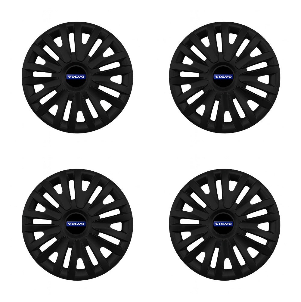Set 4 capace roti potrivite jantelor de 14 inch compatibile VOLVO, Model - 217 Black