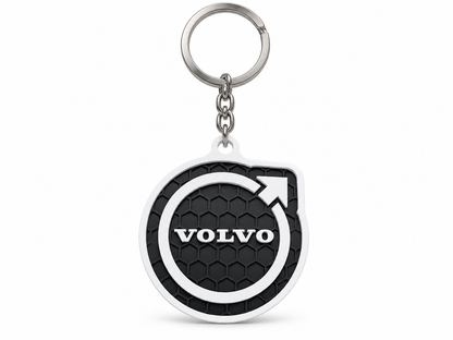 Breloc auto Volvo logo cu lanț și inel