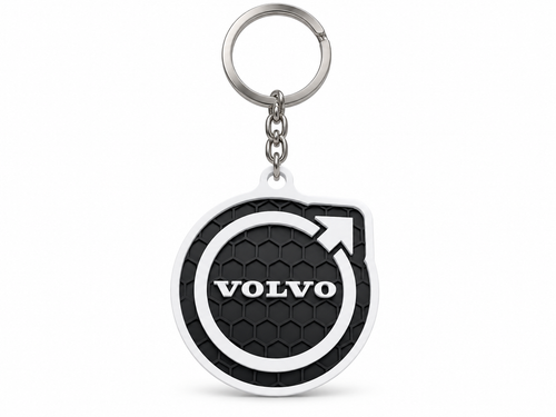 Breloc auto Volvo logo cu lanț și inel