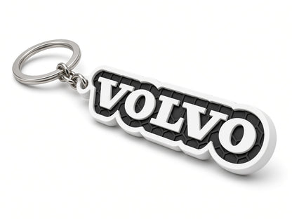 Breloc auto Volvo inscripție cu lanț și inel