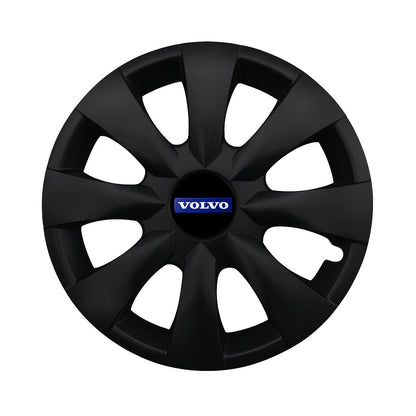 Set 4 capace roti potrivite jantelor de 15 inch compatibile VOLVO, Model - 316 Black Edition