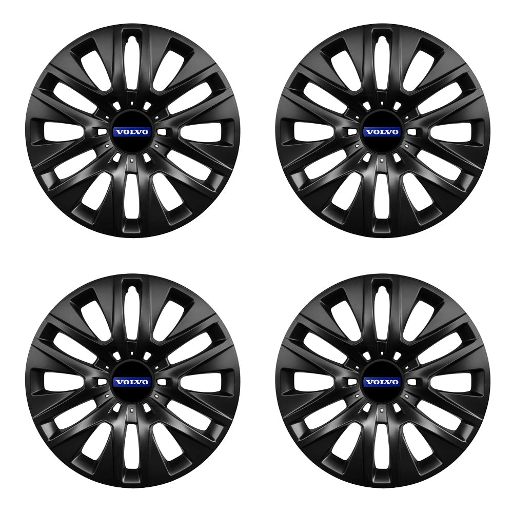 Set 4 capace roti 14 inchi (R14) compatibile gama Volvo model - 225 Black