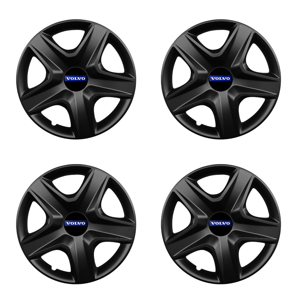 Set 4 capace roti potrivite jantelor de 16 inch compatibile VOLVO, Model 418 Black