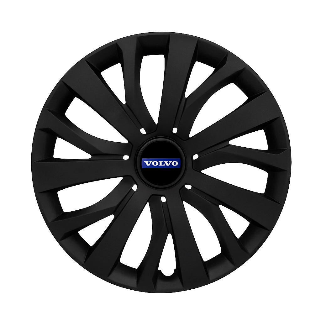Set 4 capace roti potrivite jantelor de 15 inch compatibile VOLVO, Model - 345 Black Edition