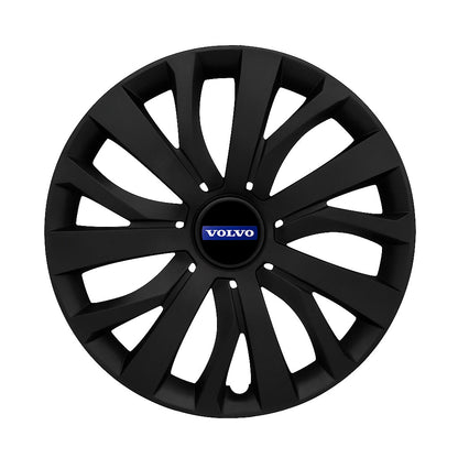 Set 4 capace roti potrivite jantelor de 15 inch compatibile VOLVO, Model - 345 Black Edition