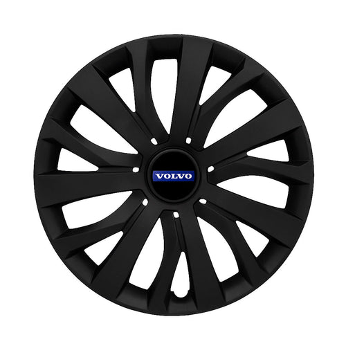 Set 4 capace roti potrivite jantelor de 15 inch compatibile VOLVO, Model - 345 Black Edition
