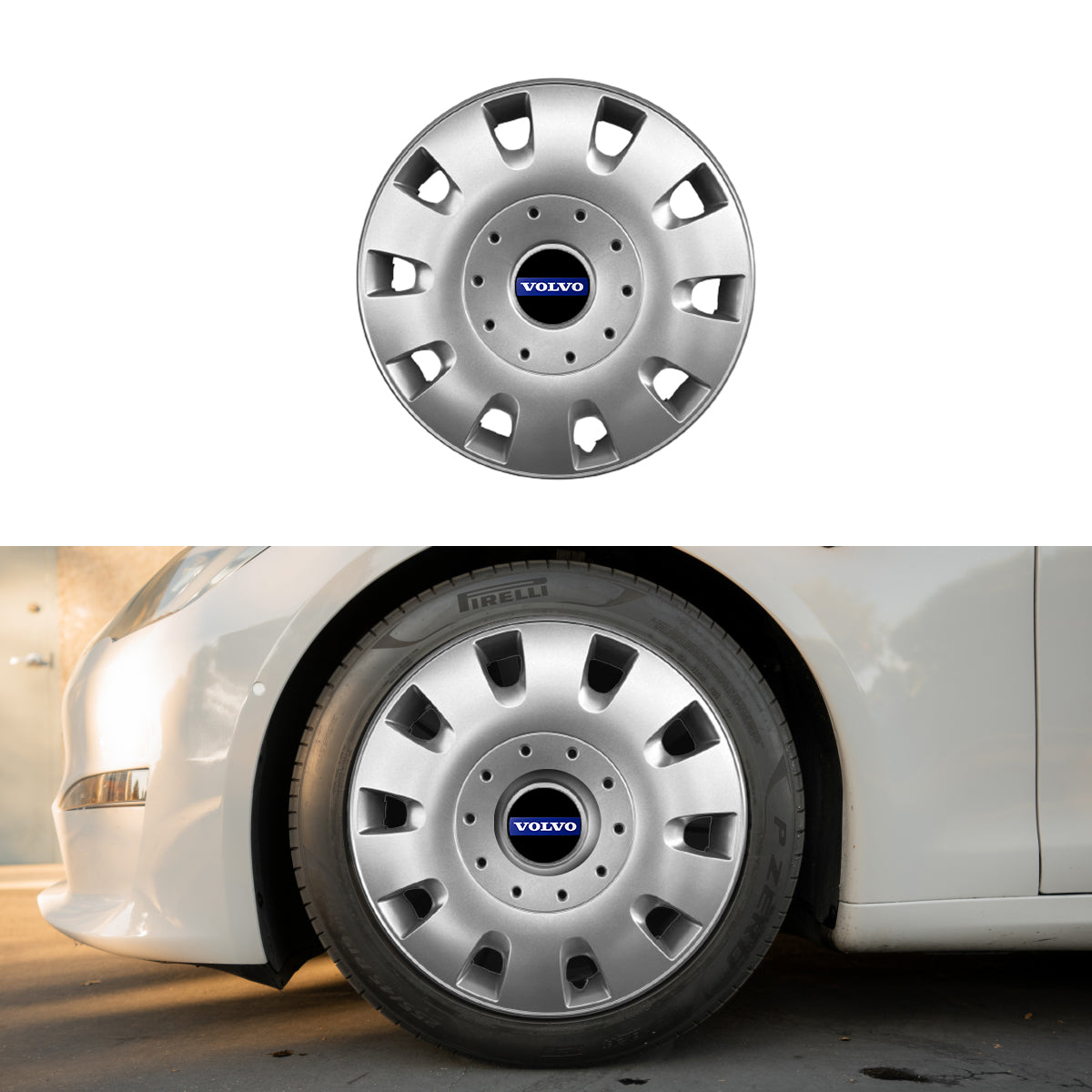Set 4 capace roti 15 inchi (R15) compatibile VOLVO S40, S40, S80, V40, V50, V60, Model-304
