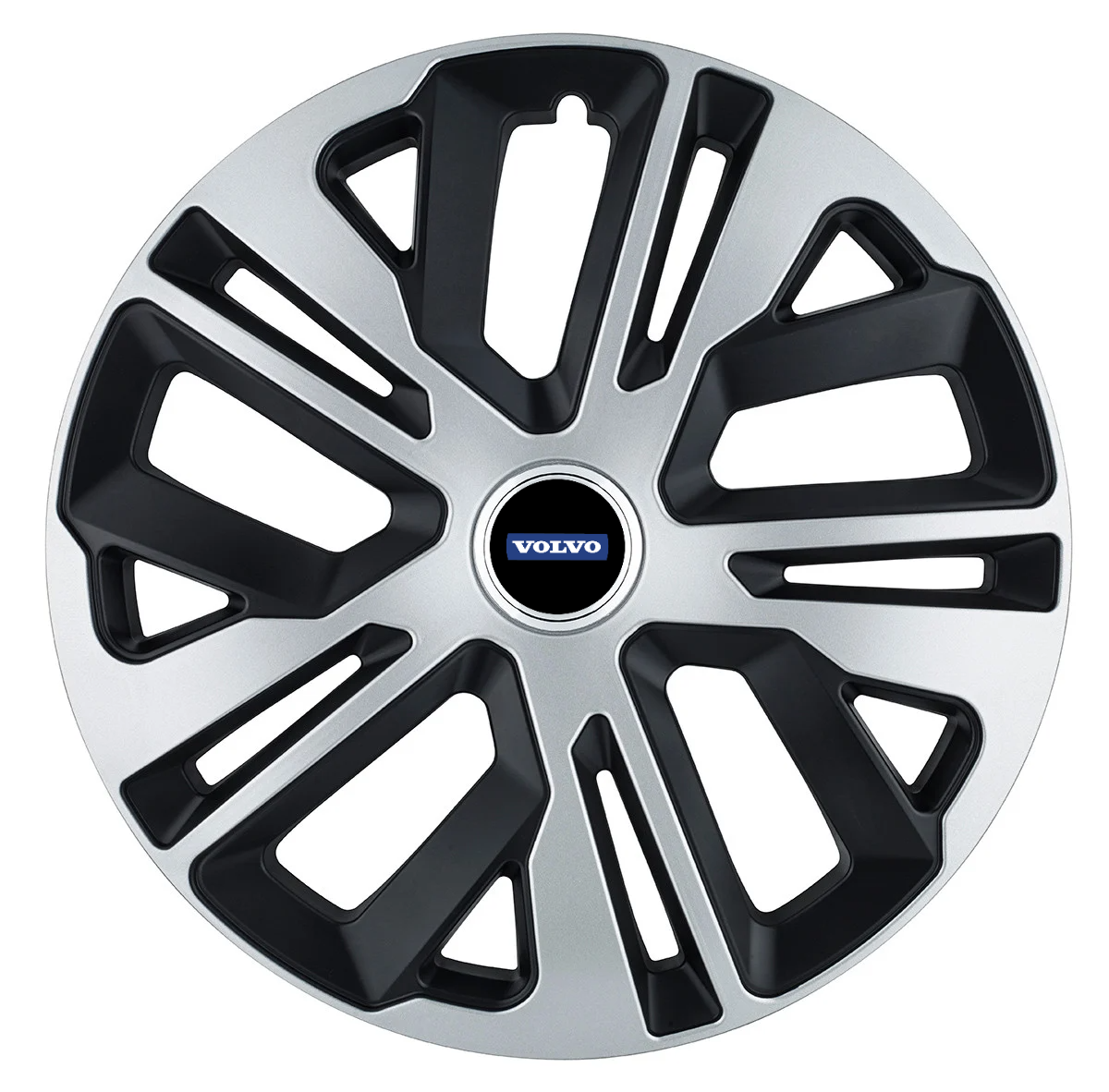 Set 4 Capace Roti, model 15 Inchi (R15) Raven Gri-Negru, Compatibile Cu Volvo
