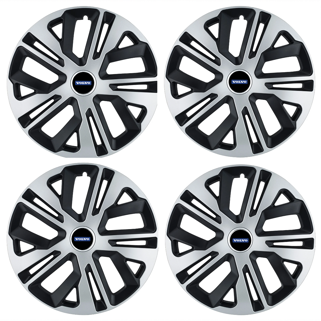 Set 4 Capace Roti, model 14 Inchi (R14) Raven Gri-Negru, Compatibile Cu Volvo