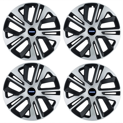 Set 4 Capace Roti, model 14 Inchi (R14) Raven Gri-Negru, Compatibile Cu Volvo