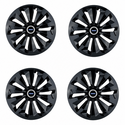 Set 4 capace roti Fox negru R14 Compatibil Cu Volvo