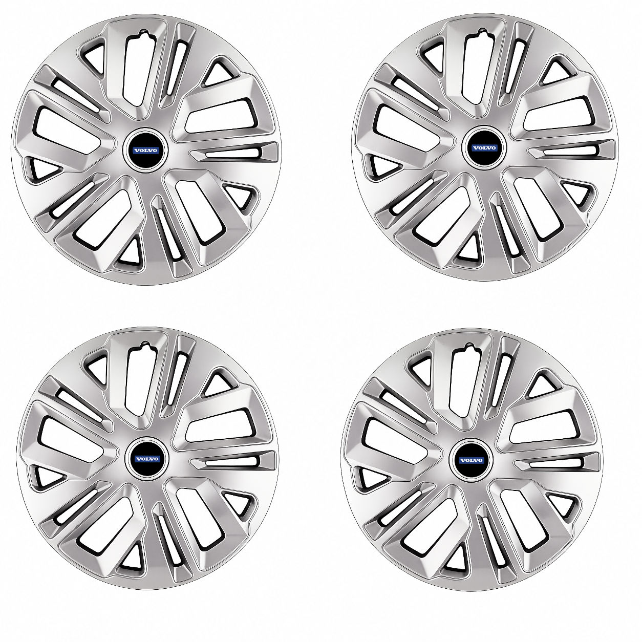 Set 4 Capace Roti 16 inchi (R16) Raven Gri, Compatibile Cu Volvo