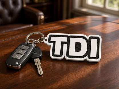 Breloc auto Volkswagen TDI cu lanț și inel