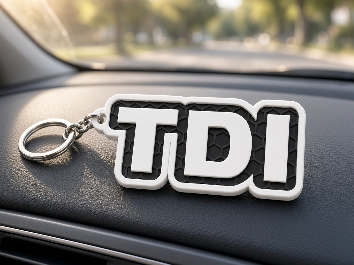 Breloc auto Volkswagen TDI cu lanț și inel