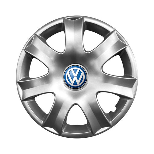 Set 4 capace roti potrivite jantelor de 15 inch compatibile gama Volkswagen, model - 326, Sigla Albastra