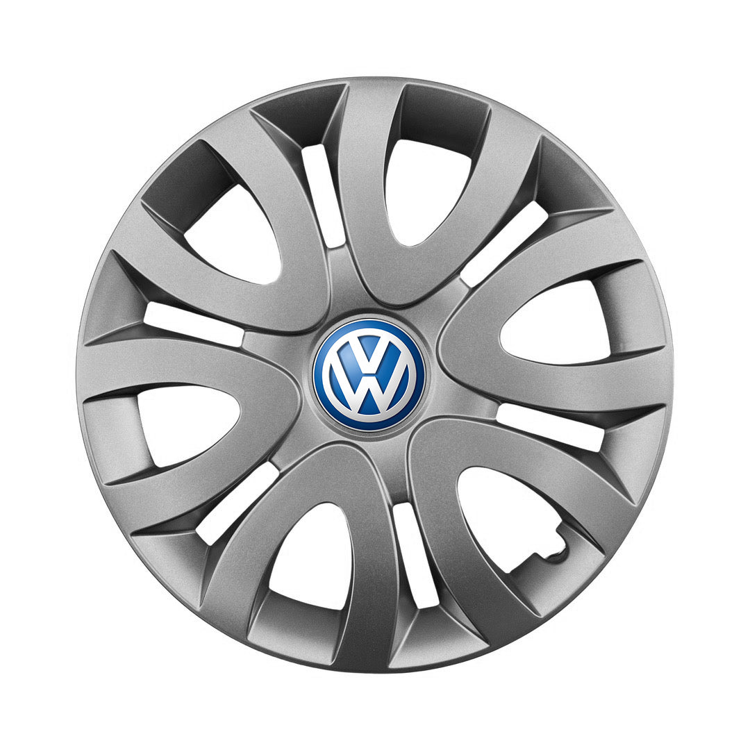 Set 4 capace roti potrivite jantelor de 15 inch compatibile gama VOLKSWAGEN model - 330, Sigla Albastra