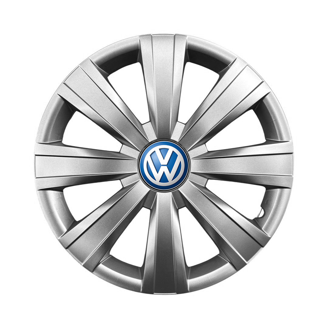 Set 4 capace roti 15 inchi (R15) compatibile Volkswagen, Model - 328, Sigla Albastra