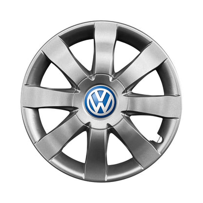 Set 4 capace roti potrivite jantelor de 15 inch compatibile gama VOLKSWAGEN model - 323, Sigla Albastra