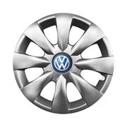 Set 4 capace roti potrivite jantelor de 15 inch compatibile VW Volkswagen, Model - 316, Sigla Albastra