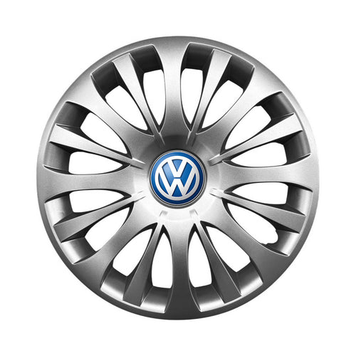 Set 4 capace roti potrivite jantelor de 15 inch compatibile gama Volkswagen model - 329, Sigla Albastra