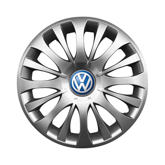 Set 4 capace roti potrivite jantelor de 15 inch compatibile gama Volkswagen model - 329, Sigla Albastra
