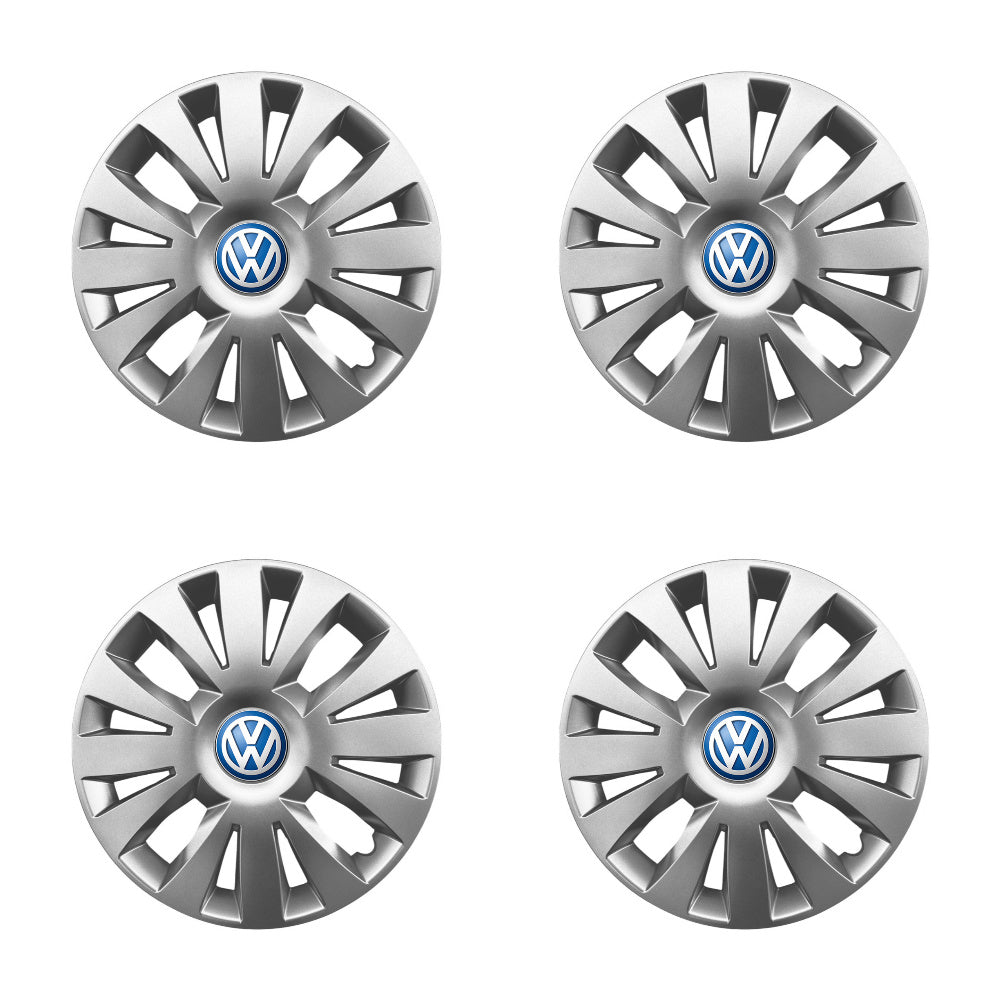 Set 4 capace roti potrivite jantelor de 15 inch compatibile gama VOLKSWAGEN model - 324, Sigla Albastra