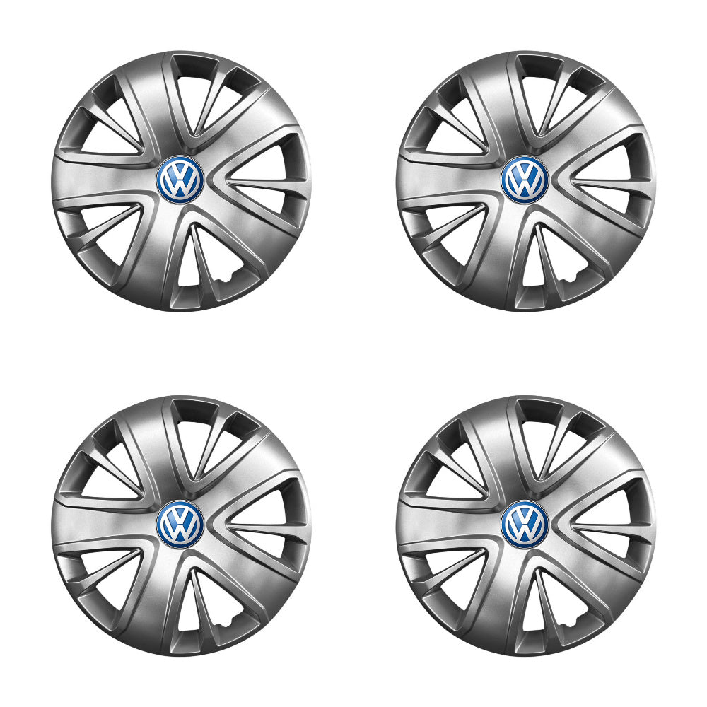 Set 4 capace roti 15 inchi (R15) compatibile gama VOLKSWAGEN model - 341, Sigla Albastra