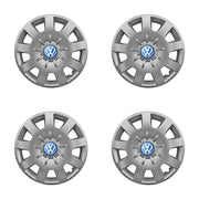Set 4 capace roti potrivite jantelor de 15 inch compatibile gama VW Volkswagen model - 314, Sigla Albastra