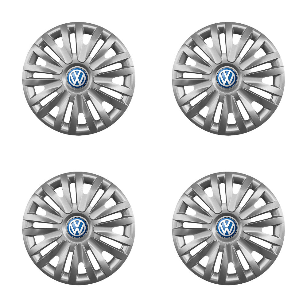 Set 4 capace roti potrivite jantelor de 14 inch compatibile VW - Model 217, Sigla Albastra
