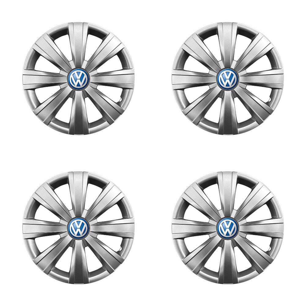 Set 4 capace roti 15 inchi (R15) compatibile Volkswagen, Model - 328, Sigla Albastra